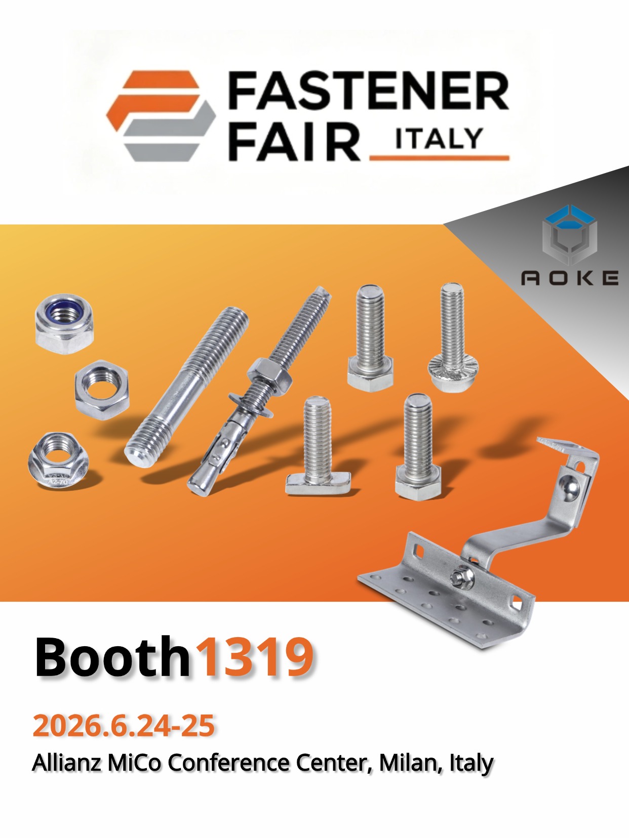 Gặp gỡ Gia Hưng AOKE tại Hội chợ Fastener Ý 2026