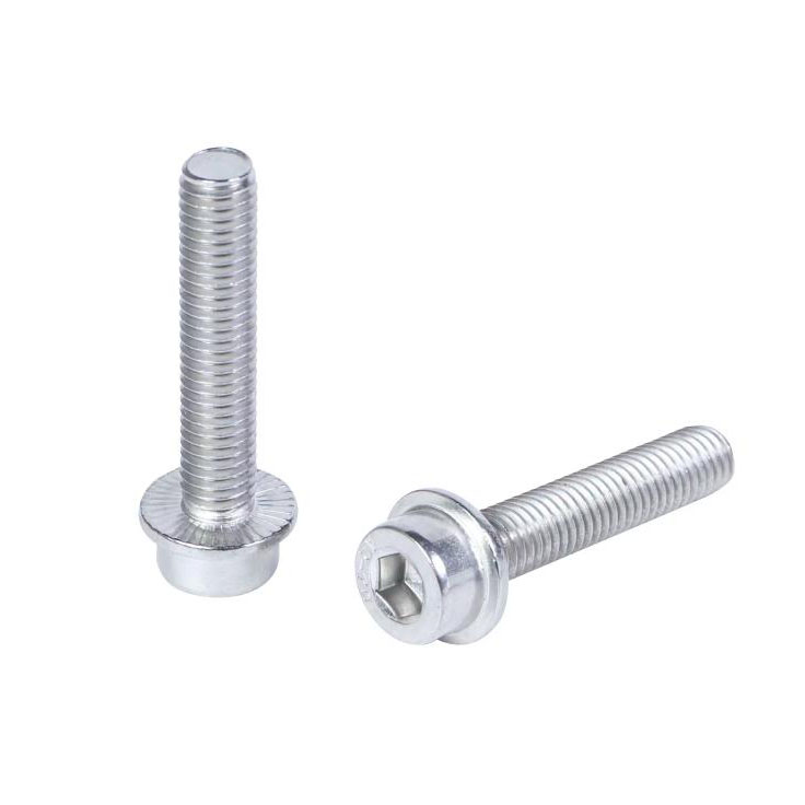 Đầu ổ cắm lục giác DIN251 có vít mặt bích có răng cưa