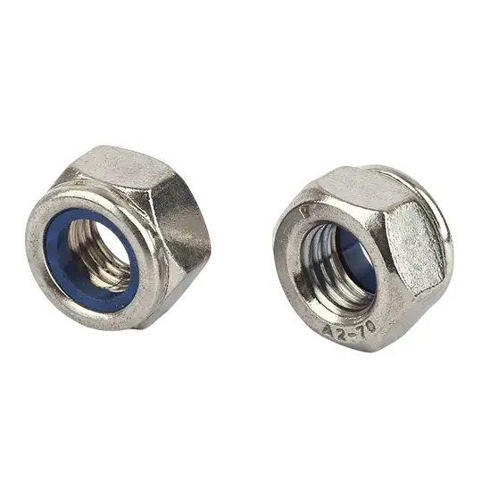 DIN982 HEXAGON DENS NUTS với chèn phi kim loại