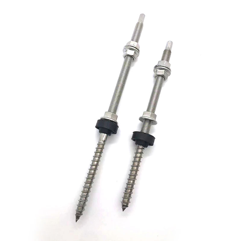 SS304 Hanger Bolt Dowel Screw để lắp đặt mái nhà bằng năng lượng mặt trời