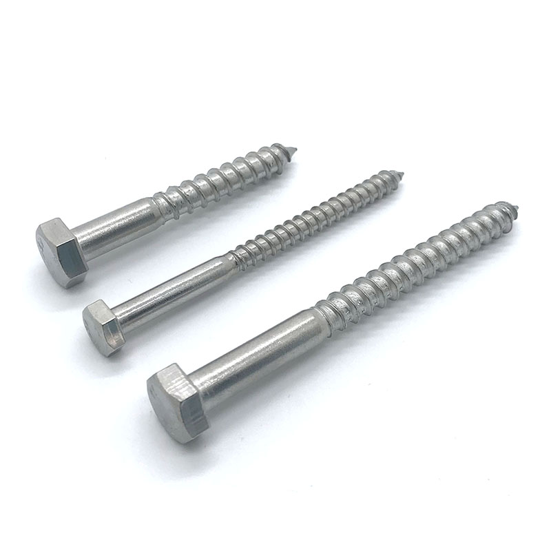 Thép không gỉ DIN571 Hex Head Wood Vít